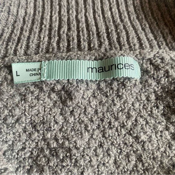 Maurices Gray Textured Tunic Sweater L - Picture 3 of 9
